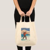 Tote Bag Skier Transportant Ski De Neige - Idaho (Devant (produit))