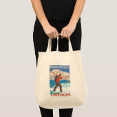 Tote Bag Skier transportant ski de neige - Timberline Lodge (Devant (produit))