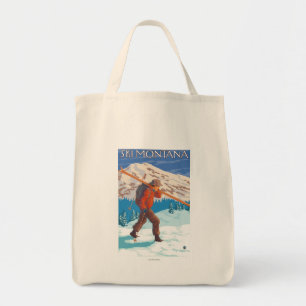 Tote Bag Skis de transport de neige de skieur - Montana