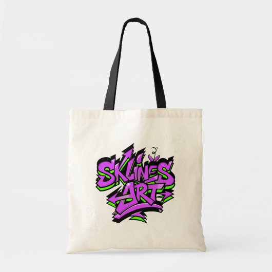 Tote Bag SklinesArt – Logo Graffiti Gras (Devant)