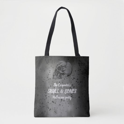 Tote Bag Skull & Bones Halloween (Devant)