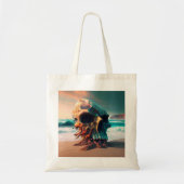 Tote Bag Skull on the beach (Devant)