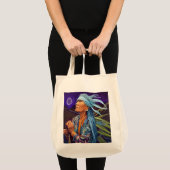 Tote Bag Sky Road Walker Native American Imaginaire Art (Devant (produit))