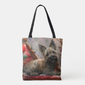 Tote Bag Skye Terrier Chien Festif de Noël (Dos)