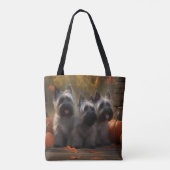 Tote Bag Skye Terrier Chiot Automne Citrouille délice (Dos)