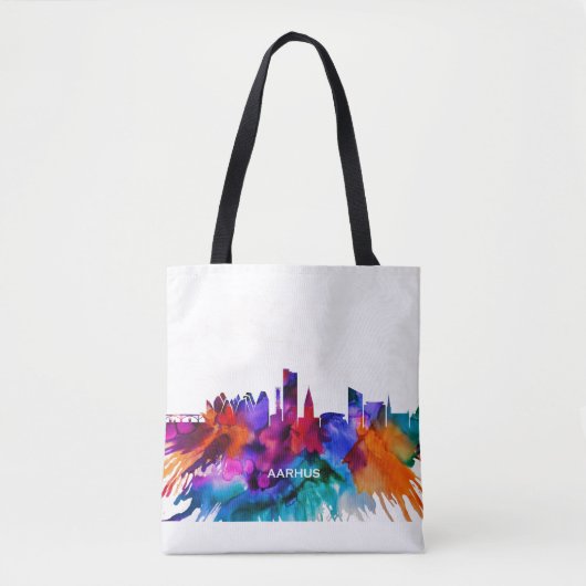 Tote Bag Skyline d'Aarhus (Devant)