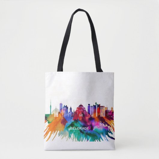 Tote Bag Skyline de Belgrade (Devant)