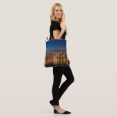 Tote Bag Skyline De Chicago La Nuit (Sur le modèle)