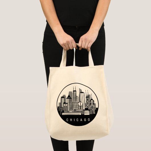 Tote Bag Skyline de l'Illinois (Devant (produit))