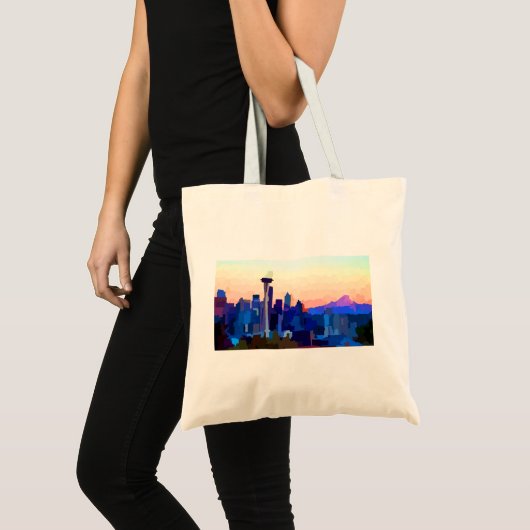 Tote Bag Skyline de Seattle (Devant (produit))