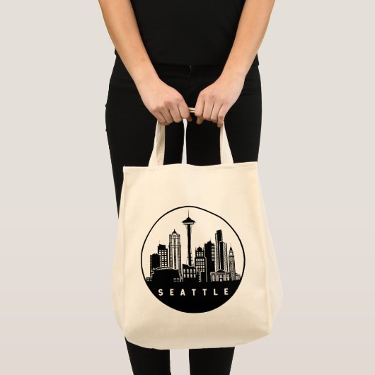 Tote Bag Skyline de Seattle (Devant (produit))