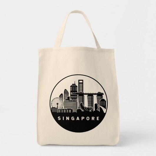 Tote Bag Skyline de Singapour (Devant)