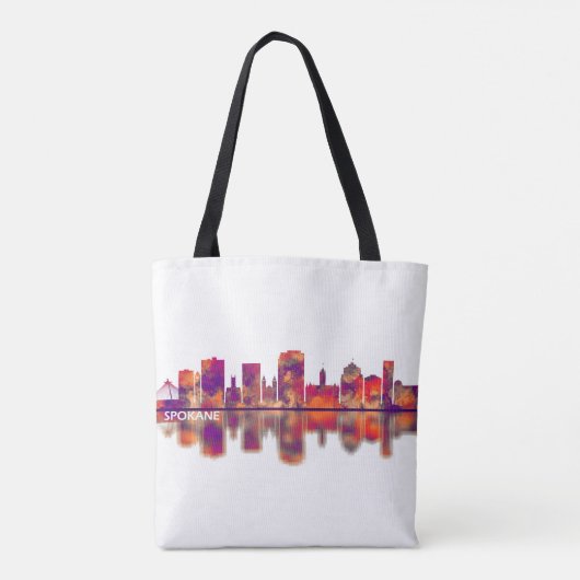 Tote Bag Skyline de Spokane (Dos)