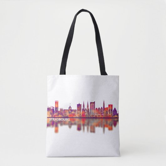 Tote Bag Skyline France de Strasbourg (Devant)
