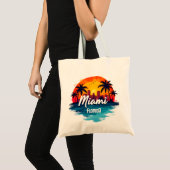 Tote Bag Skyline Miami City Floride (Devant (produit))