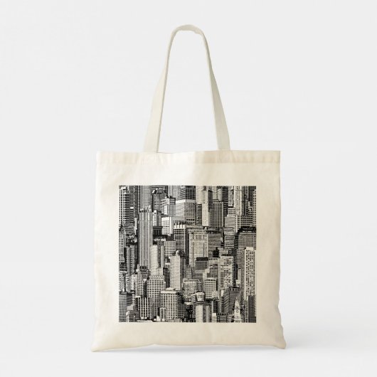 Tote Bag Skyscraper City Texture Isométrique sans fil (Dos)