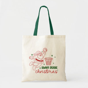 Tote Bag Slam Dunk Noël Mignon Basketball Santa
