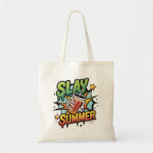 Tote Bag Slay Summer" Thé de bulle (Devant)