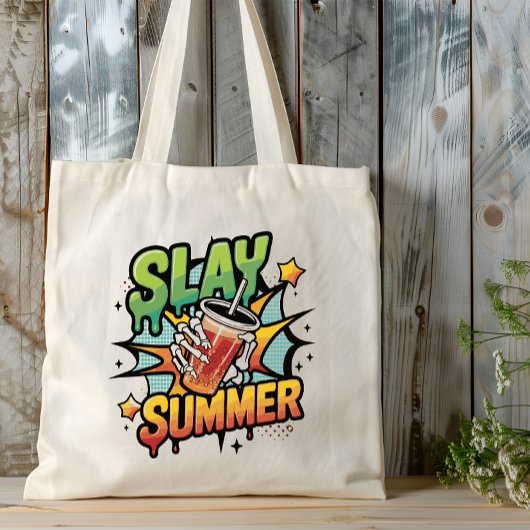 Tote Bag Slay Summer" Thé de bulle