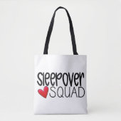 Tote Bag Sleepover Squad Heart Party Favor Custom (Devant)