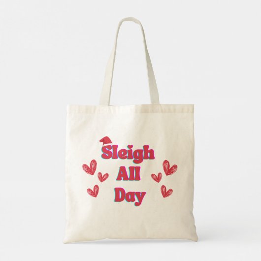 Tote Bag Sleigh All Day Festive Fourre-tout : Whimsical Hea (Dos)