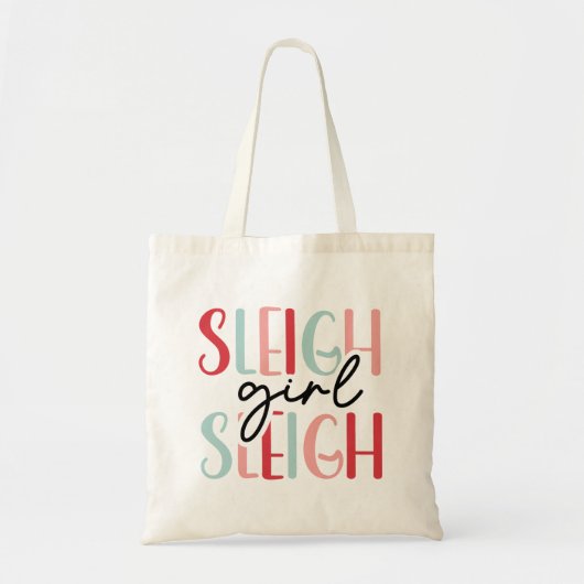 Tote Bag Sleigh Girl Sleigh | Festif drôle Noël (Devant)