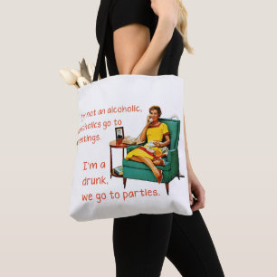 Tote Bag SlipperyJoe socialiser la fête de la boisson vinta