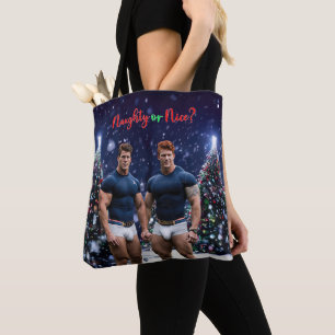 Tote Bag SlipperyJoe's décoré enneigé de Noël tre