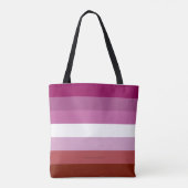 Tote Bag SlipperyJoe's lesbian pride flag feminine communit (Dos)