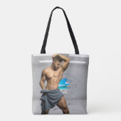 Tote Bag SlipperyJoe's Man serviette brisée mur de brique b (Dos)