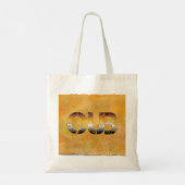 Tote Bag SlipperyJoe's petit ours mot orange-brun pro (Dos)