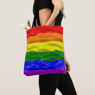 Tote Bag SlipperyJoe's rainbow pride couleurs liquide brill
