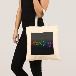 Tote Bag SlipperyJoe's scribbled love word rainbow gradient