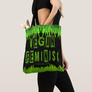 Tote Bag SlipperyJoe's veganisme féministe attention-grabbi