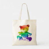 Tote Bag SlipperyL'ours en peluche brossé de Joe gra arc-en (Dos)