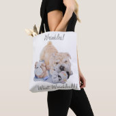 Tote Bag slogan amusant et très mignon shar pei chiot (De près)