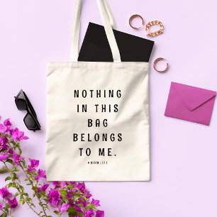 Tote Bag Slogan amusant Moderne Minimaliste Motherhood Ma