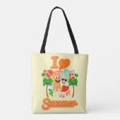 Tote Bag Slogan d'amour d'été (Dos)