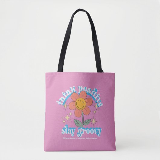 Tote Bag Slogan Super pour un séjour positif (Devant)