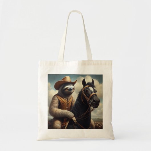 Tote Bag Sloth Cowboy (Devant)