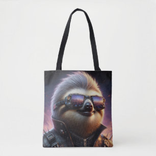 Tote Bag Sloth Cyberpunk