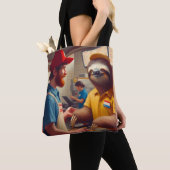 Tote Bag Sloth Fast Food Worker (De près)
