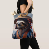 Tote Bag Sloth Samurai (De près)