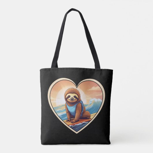 Tote Bag Sloth Surfing (Dos)