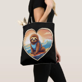 Tote Bag Sloth Surfing (De près)