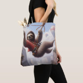 Tote Bag Sloth Ziplining (De près)