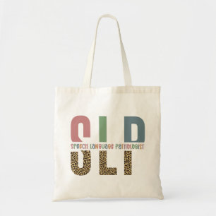 Tote Bag SLP papier guépard orthophoniste cadeau