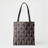 Tote Bag SLP Voix Pathologiste Motif rétro (Devant)