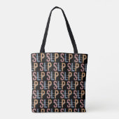 Tote Bag SLP Voix Pathologiste Motif rétro (Dos)