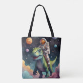 Tote Bag Small Multi-Coloured Aliens in Space (Dos)